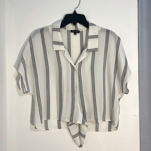 White Striped Blouse